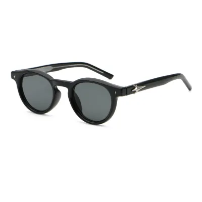 NEW IMITATION ACETATE PROPIONIC ACID ROUND FRAME SUNGLASS GB-9848